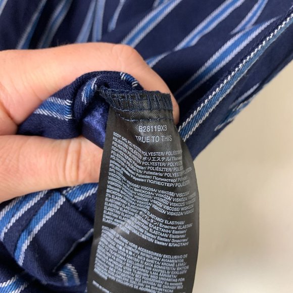 STONE ROW FUTURE ME BLUE STRIPED OVERALL JUMPSUIT S - Picture 7 of 10